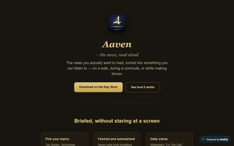 Aaven 官网：News Read Aloud