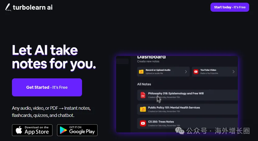 TurboLearn AI产品