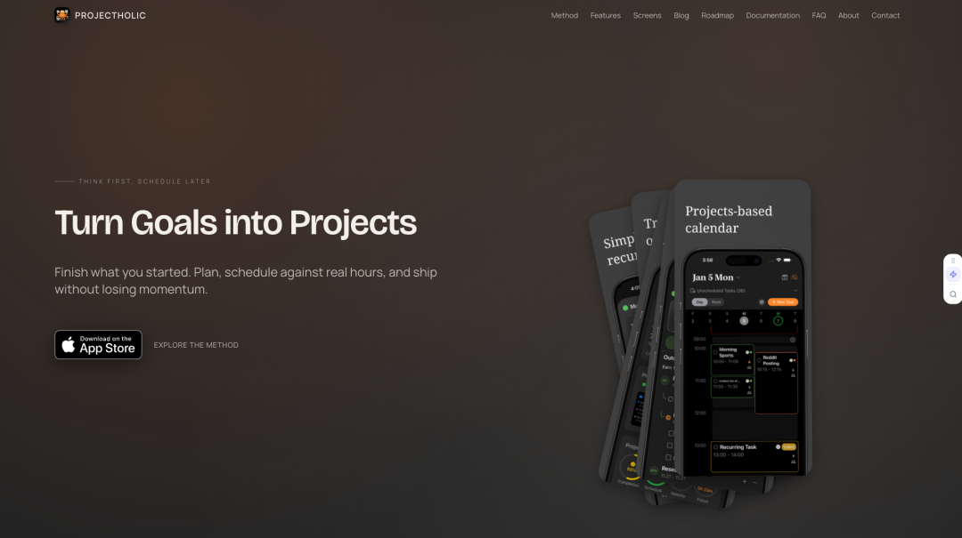 Projectholic 项目狂人界面